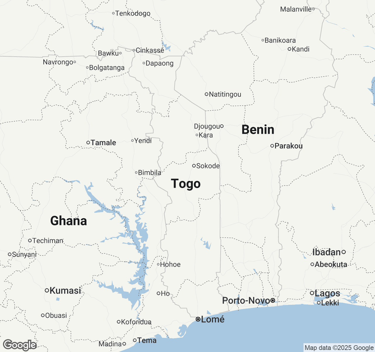 Map of Togo